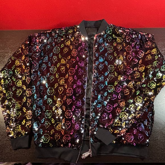 Philipp Plein Monogram sequined bomber jacket - Picture 1 of 2